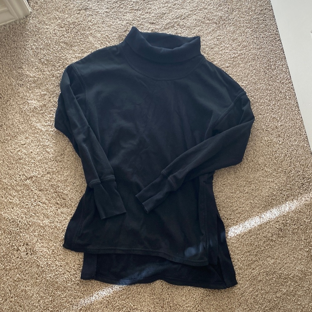 Black turtle neck athletic sweatshirt. Size S